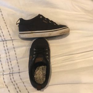 Dark gray slip on vans